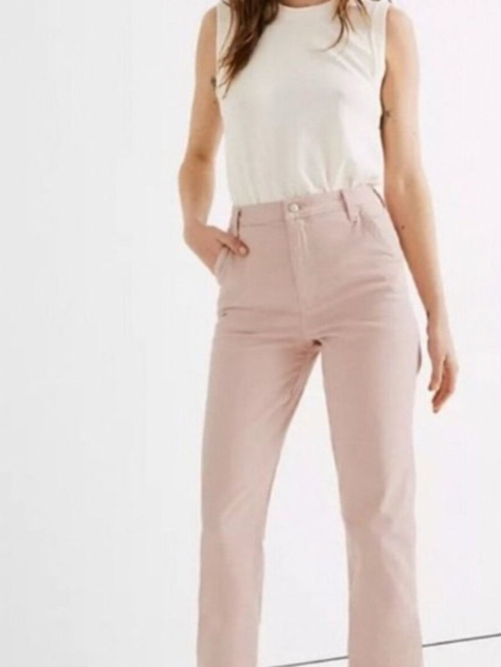 Madewell AJ559 Classic Straight Leg Denim Jean Wisteria Pink Pants 26